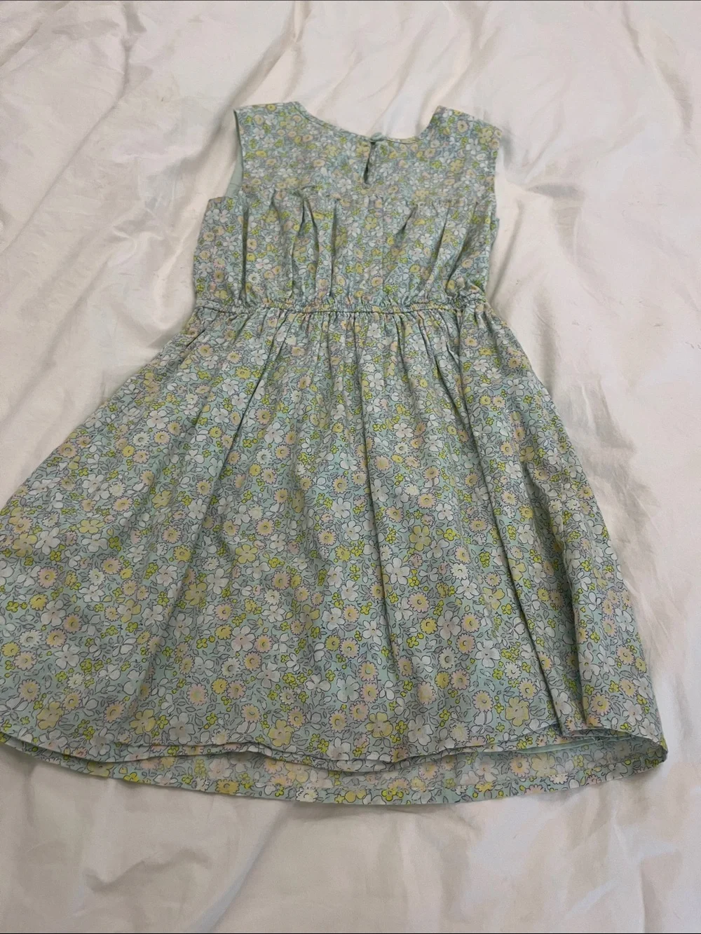 GAP Girls Floral Dress in Light Blue and Yellow